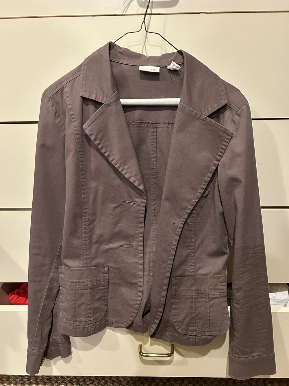 Halogen Mauve Utility Blazer Jacket